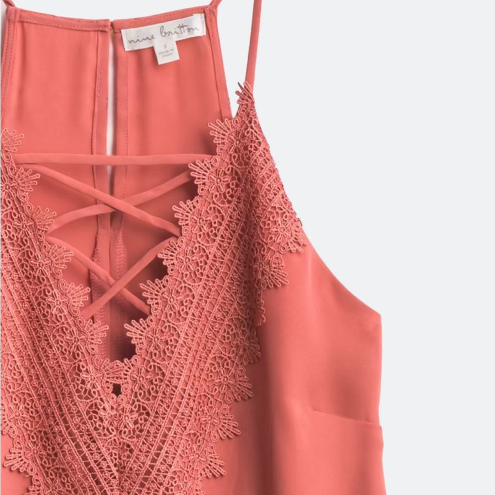 Rust Lace Halter Top - Picture 10 of 10